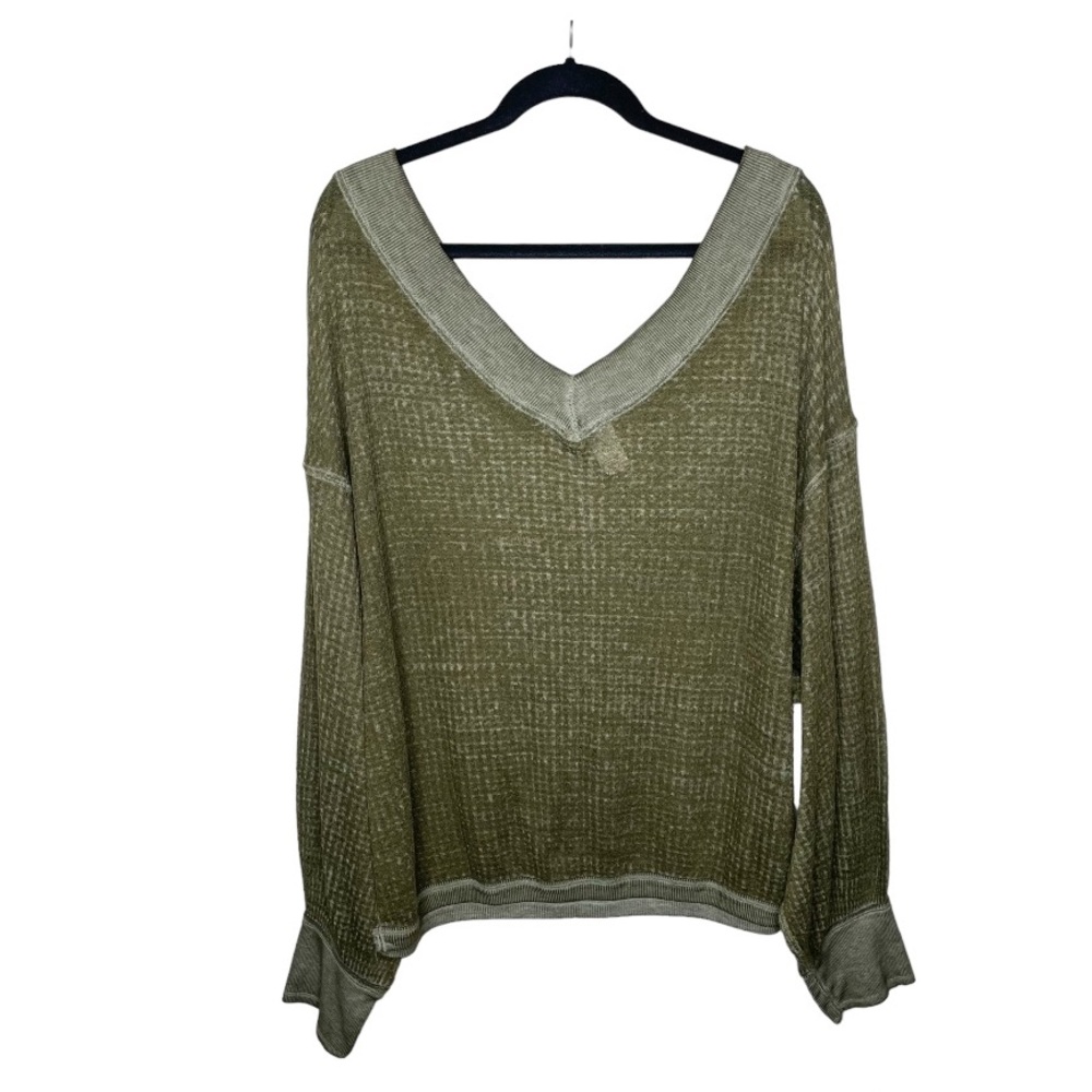 Free People South Side Off Shoulder Thermal Top Large